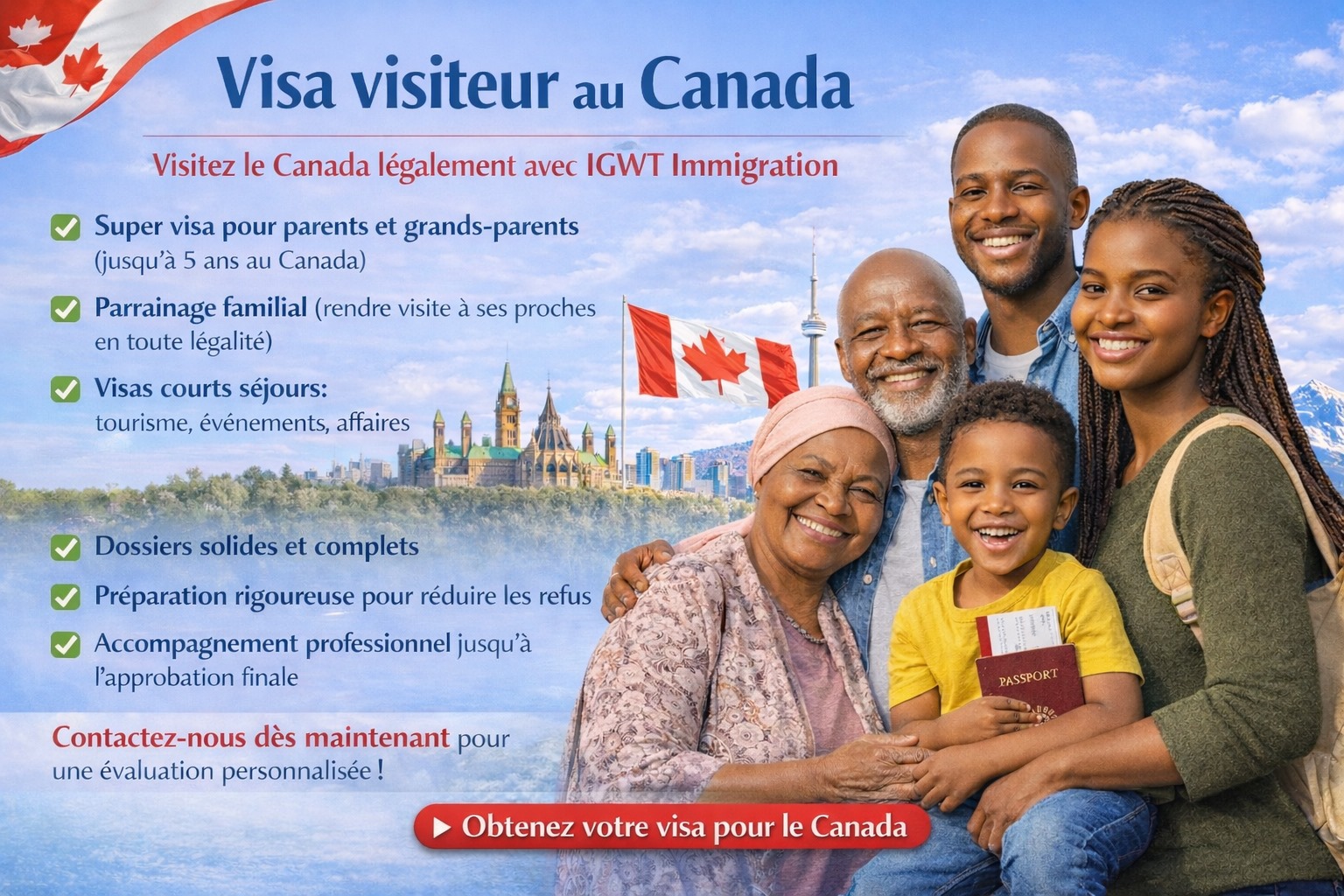 Visa visiteur au Canada